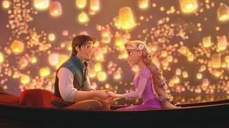 Rapunzel And Flynn Tangled High Definition Wallpaper