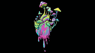 Dark Psychedelic Background Wallpaper