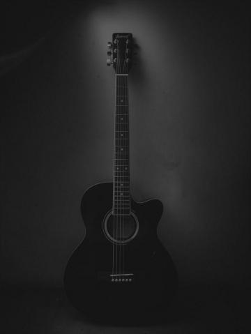 Black And White Acoustics Guitar I Love Photography So Click