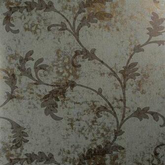 Floral Organic Metallic Purple Wallpaper R3896 Sample Contemporary