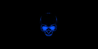 Skulls Blue Wallpaper