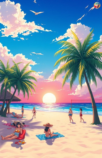 Anime Beach Wallpaper