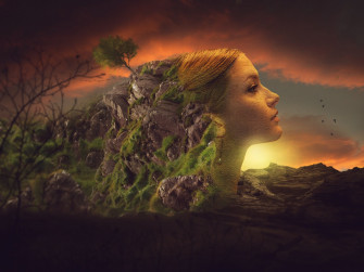 Photomontage Rock Face By Lordpeppers
