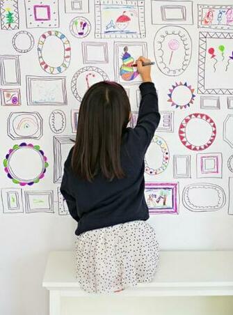 Removable Picture Frame Coloring Sheet Wallpaper Make Craft