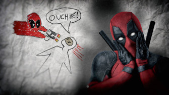 Deadpool Movie Wallpaper Ouchie Drawing By Paintpot2