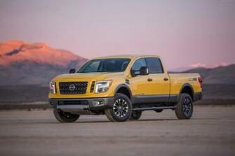 Wallpaper Nissan Titan Pickup Suv Yellow Cars