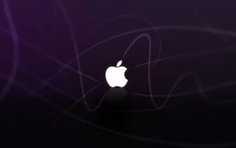 Apple Logo Purple Waves Wallpaper HD