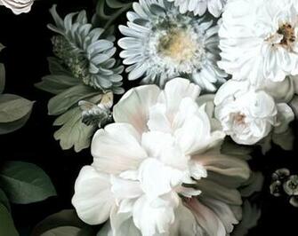 Dark Floral Wallpaper Detail Of The