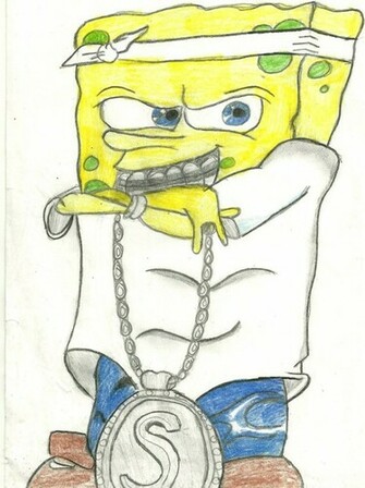 Draw Gangster Spongebob Coloring S HD Wallpaper