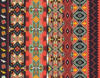 Aztecs Seamless Pattern On Hots Colors S Print By Olena Syerozhym