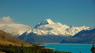 Full HD Wallpaper Mountain Snow Lake Alaska Cloud Amazing In Screen