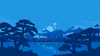 The City Aesthetic Pixel Art HD Wallpaper
