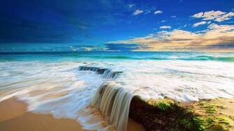 Water Flow Waterfall Beautiful Scenery Wallpaper Desktop