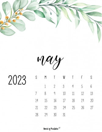 May Calendars Best Printables