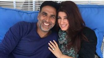 Beautiful Film Star Akshay Kumar With Her Spouse Twinkle Khanna 5k