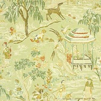 Thibaut Tea House Fishing Village Wallpaper Alexander Interiors Ltd