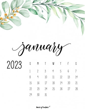 Printable January Calendars