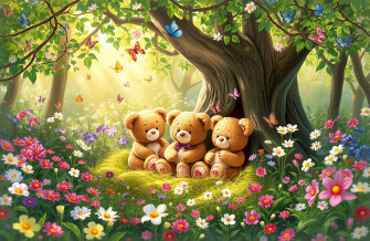 Cute Teddy Bears Wallpaper