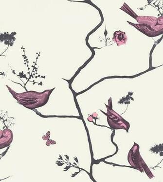 Pavilion Birds Wallpaper By Louise Body Jane Clayton