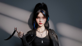 Asian Girl Cgi 4k Laptop Full HD 1080p Wallpaper