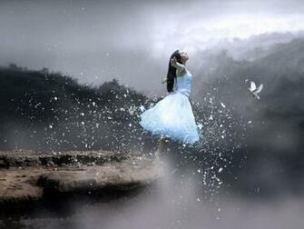 Amazing Art Of Snow Falling Girl In Jpg