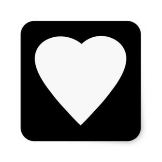 White Heart Black Background