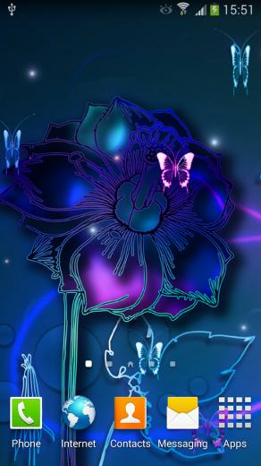 Neon Butterfly Live Wallpaper Screenshot