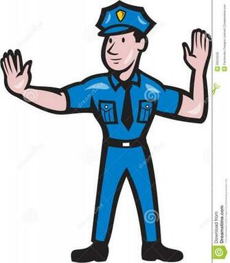 Police Officer Wallpaper Traffic Policeman Stop Hand Signal Cartoon