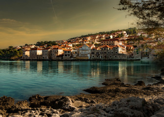 4k Croatia Houses Coast Evening Rare Gallery HD