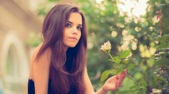 Sweet Girl With Long Hair Wallpaper
