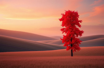 Red Tree Wallpaper