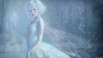 Snow Fairy Computer Wallpaper Desktop Background Id