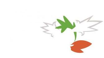 Shaymin Minimalism White Background Wallpaper Anime