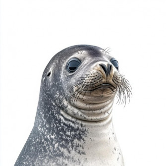 Monk Seal Animal Wildlife Isolated On A Solid White Background Wallpaper