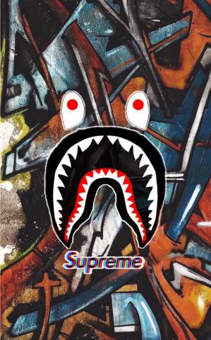 Bape X Supreme Wallpaper