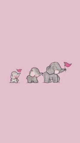 Aesthetic Elephant iPhone Wallpaper Pink Android Cute