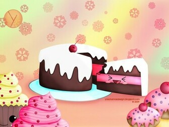 Cute Kawaii Cake Wallpaper By Designer Yokohama Love