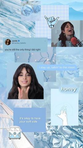 Camila Cabello Wallpaper Blue Aesthetic Pastel