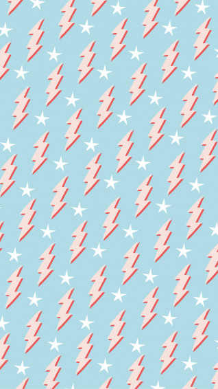 Preppy Lightning Bolt Pattern Wallpaper