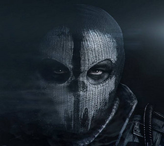 A Man In Mask Is Standing The Dark Wallpaper