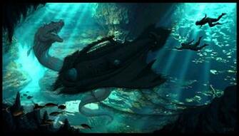 Underwater Cave Babes HD Wallpaper
