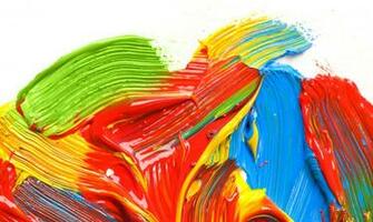 Wallpaper Paint Strokes Multi Colored White Background