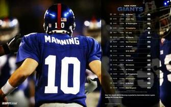 New York Giants Customized Schedule