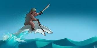 Bear Riding Shark Memes