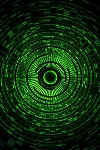 Green Abstract Circles iPhone And 4s Wallpaper