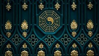 Wallpaper Bagua Map Yin Yang Door UHD 5k Picture Image