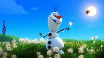 Funny Olaf Snowman In Summer HD Wallpaper Cartoon