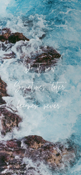 Do It Now Sometimes Later Becomes Never Ocean Quote