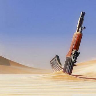 Gun In Sand iPad Air Wallpaper iPhone