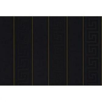 Shop By Style Feature Wall Greek Black Gold Stripe Wallpaper